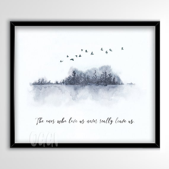 Love Quote Memorial Art Print, In Memory Gift