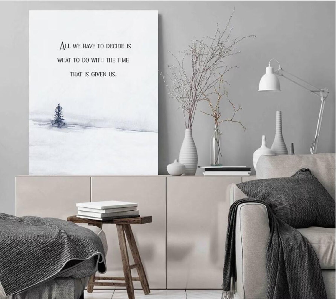 Time Is Given Us Inspiration Quote Watercolor Art Print - Image 2