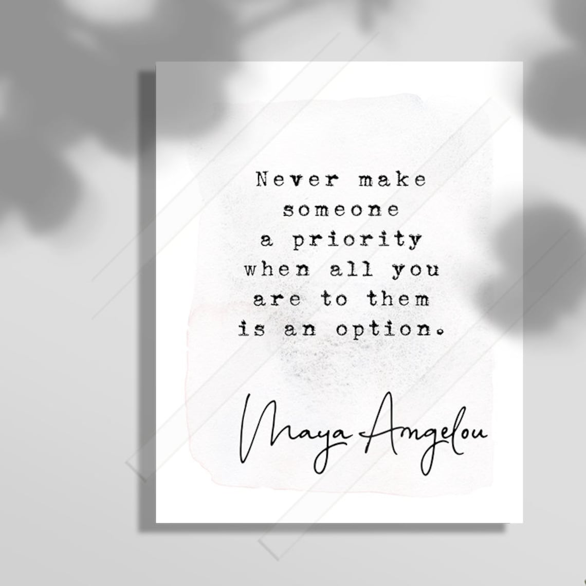 Maya Angelou Quote Art Print, Office and Dorm Decor