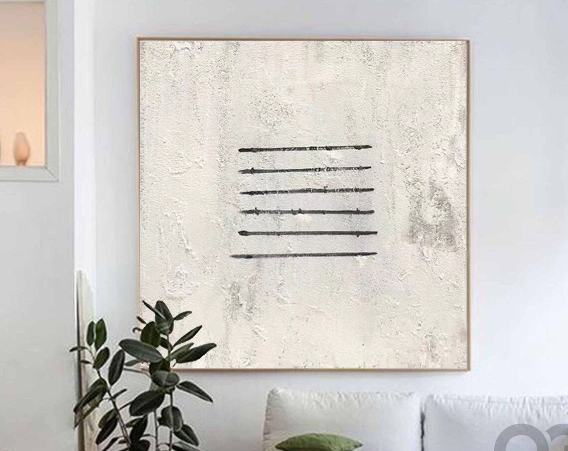 Black And Beige Minimalist Abstract Art Print - Image 5