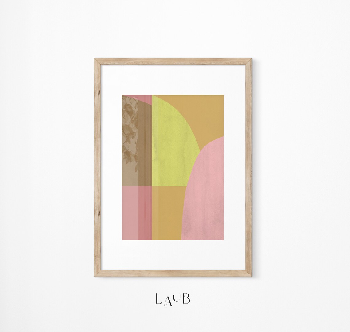 Midcentury Geometric Modern Minimalist Art Print - Image 2