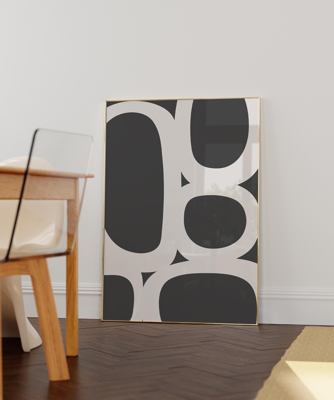 Organic Circle Shapes, Mid-Century Minimalist Art Print - Image 3