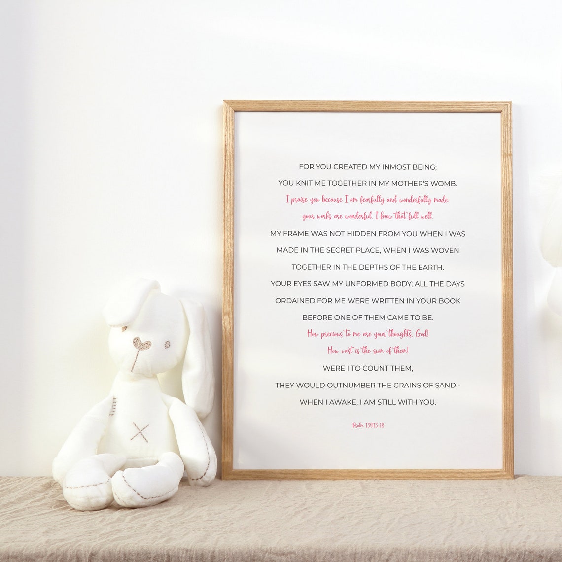 Psalm 139:13-18 Fearfully And Wonderfully Made Scripture Poster