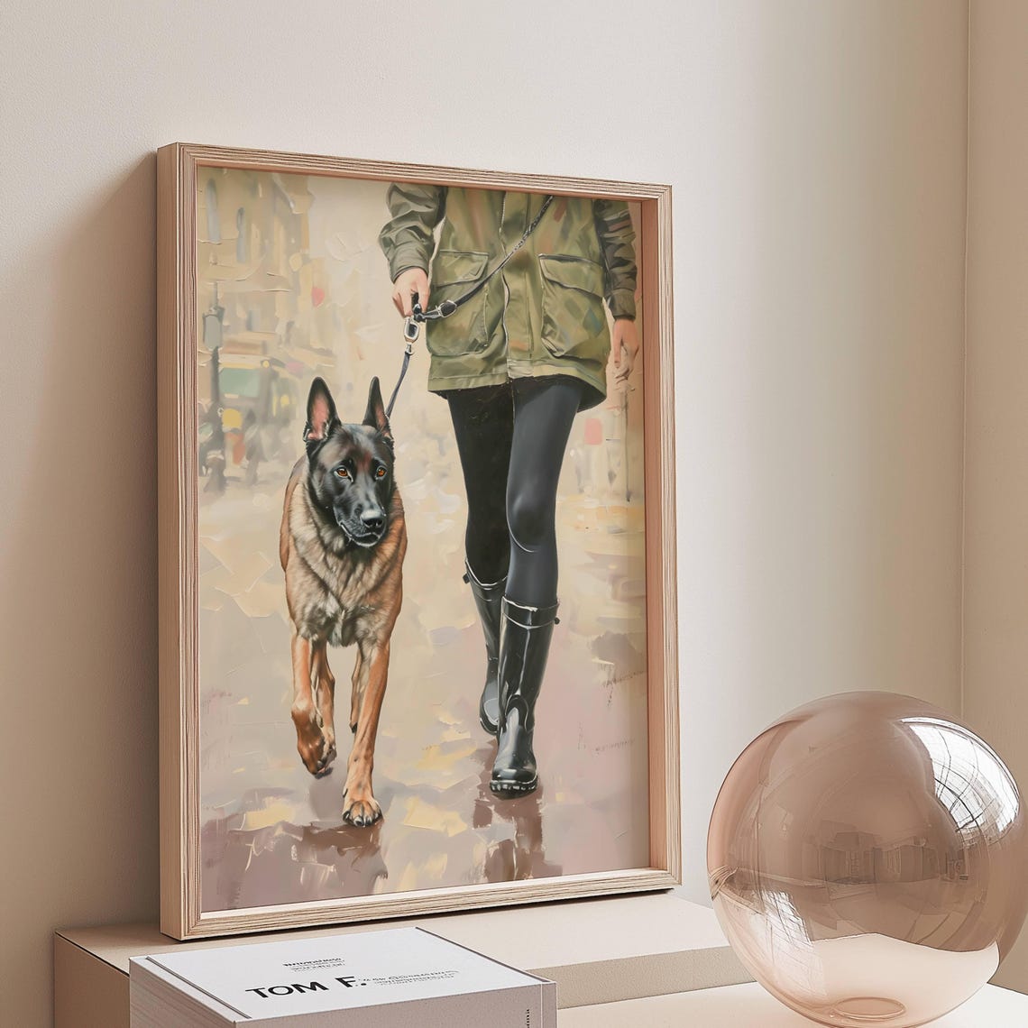 Belgian Malinois In The City Art Print