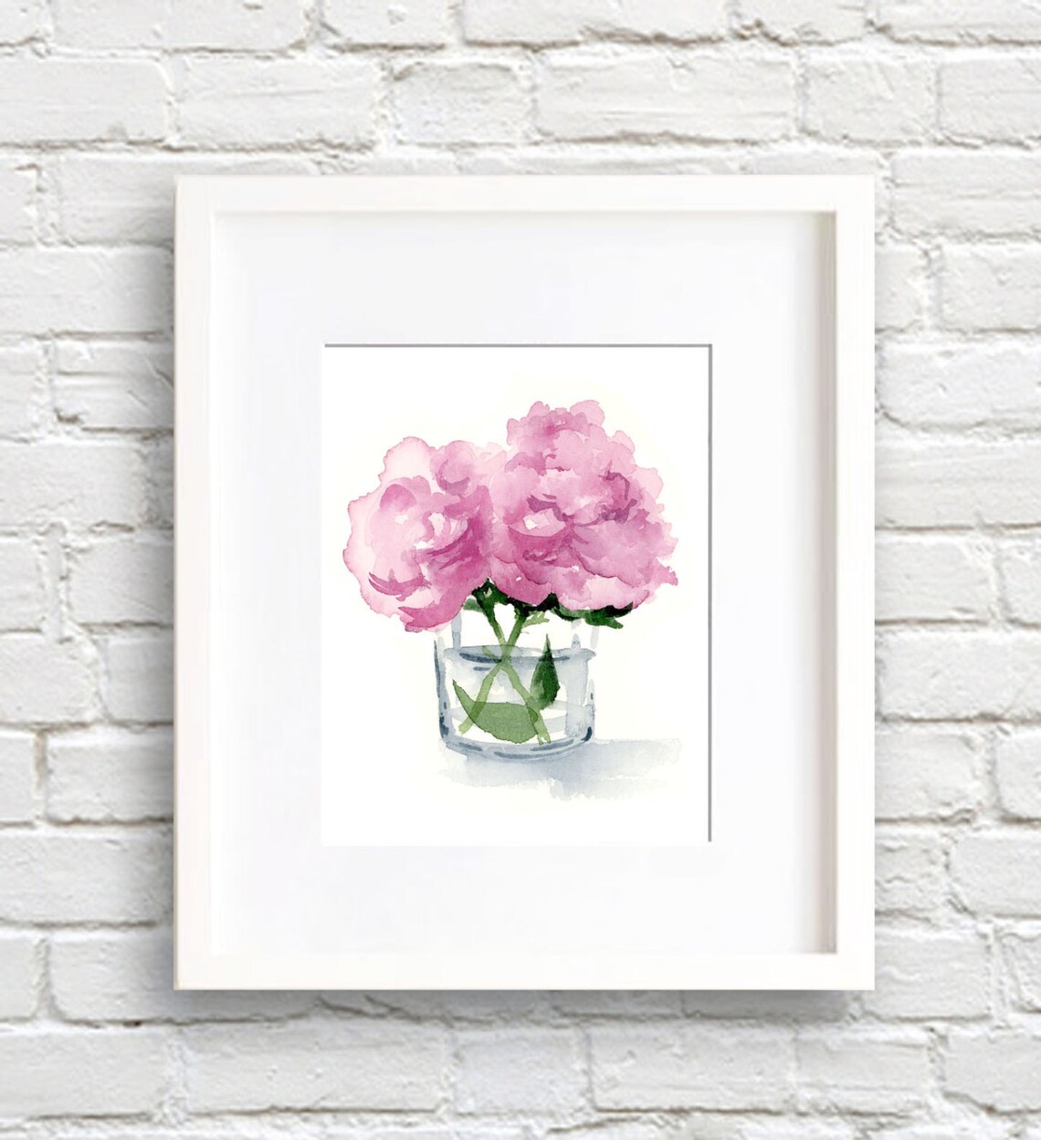 Peony Flower Peonies Watercolor Botanical Art Print