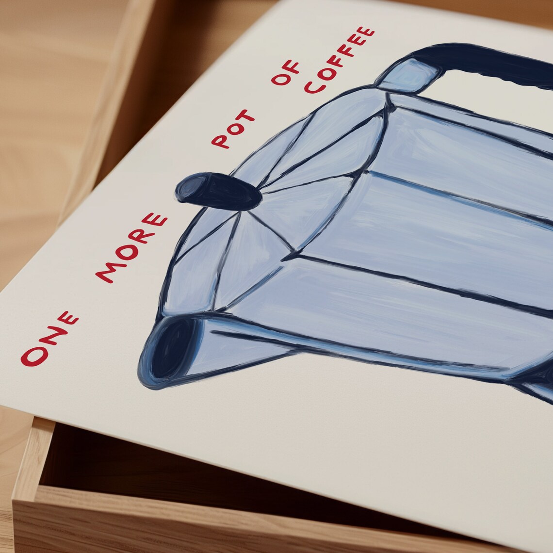 One More Pot Of Coffee To Help You Concentrate Moka Pot Kitchen Poster - Image 2