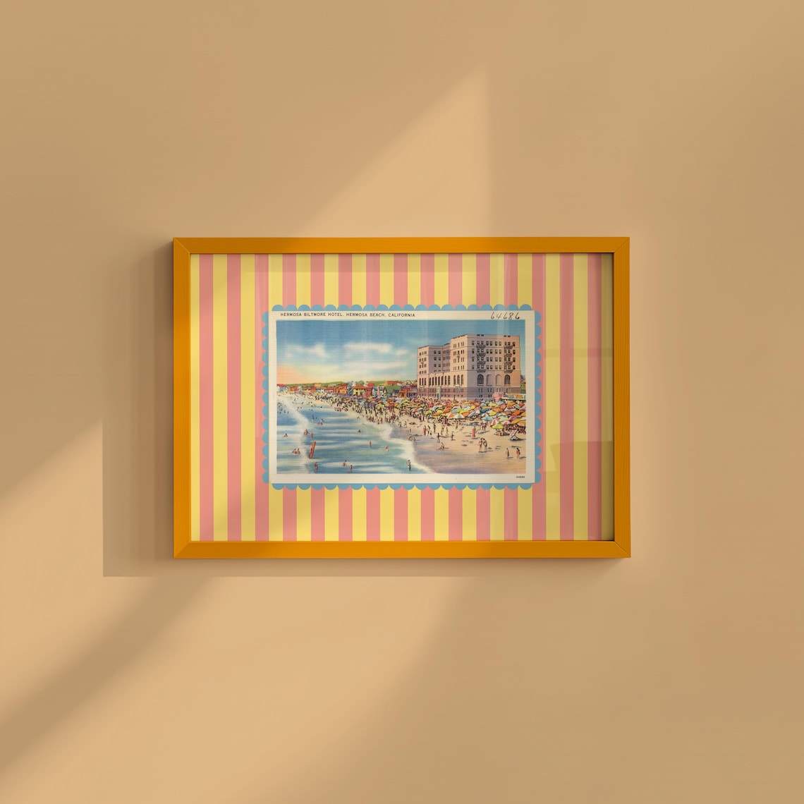 Hermosa Beach California Vintage Biltmore Hotel Travel Poster