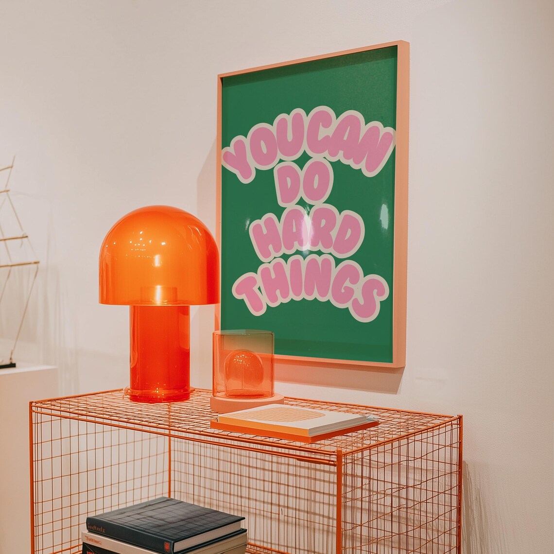 Classroom Art Kids Room Positive Hard Things Art Print
