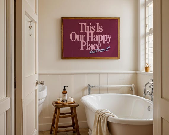 Prints Sassy Wall Art Trendy Print Happy Place Retro Bedroom Posters Gs Shoppe Apartment