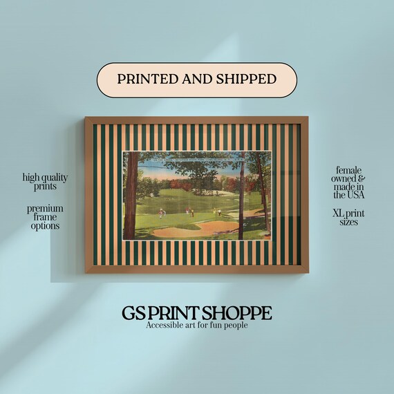 Bethpage Golf Course Vintage Horizontal Art Print