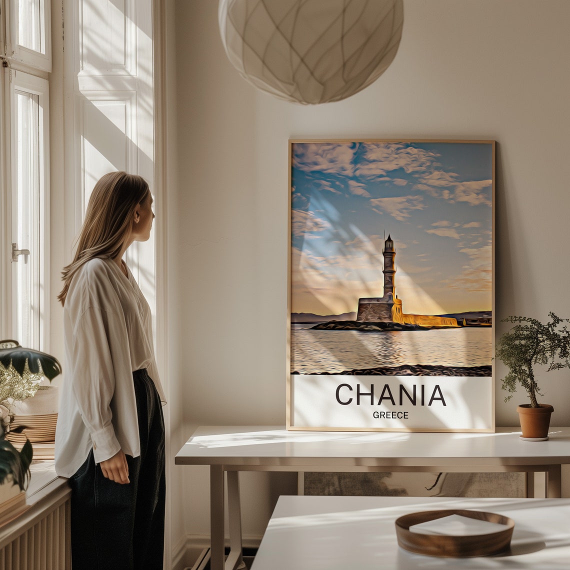 Chania Travel Print Chania Wall Art Chania Art Chania Artwork Chania Art Print Chania Gift Chania Poster Chania Travel Poster Print - Image 2