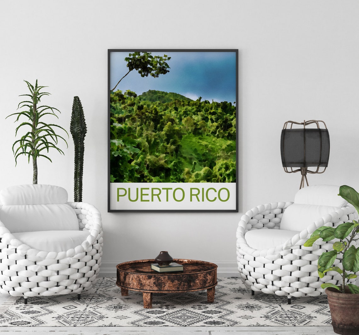 Puerto Rico Travel Print Puerto Rico Wall Art Puerto Rico Art Puerto Rico Decor Puerto Rico Poster Print Puerto Rico Painting - Image 2