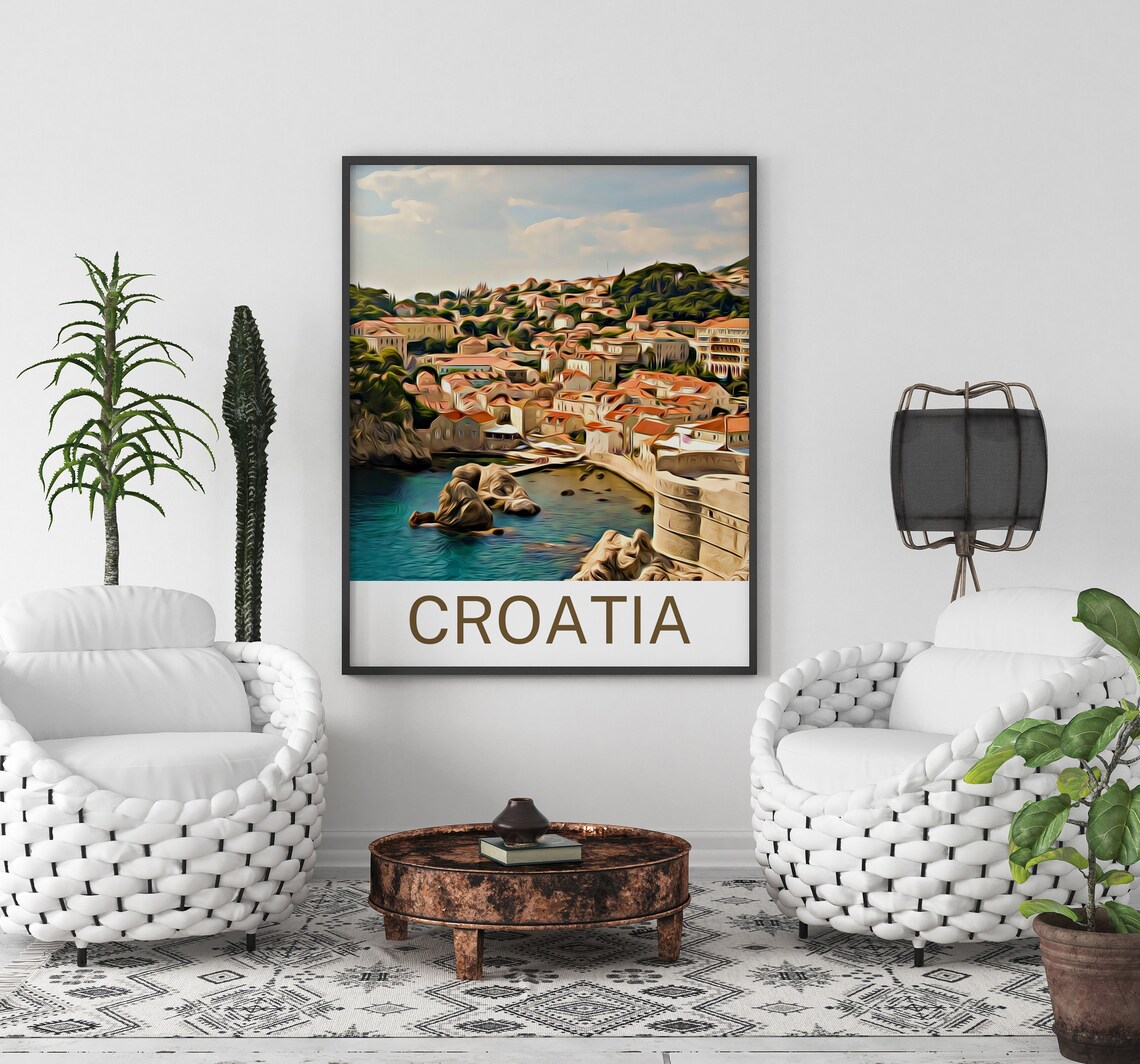 Croatia Croatia Print Croatia Wall Art Croatia Poster Croatia Wall Decor Croatia Souvenir Croatia Poster Croatia Gift Travel - Image 3
