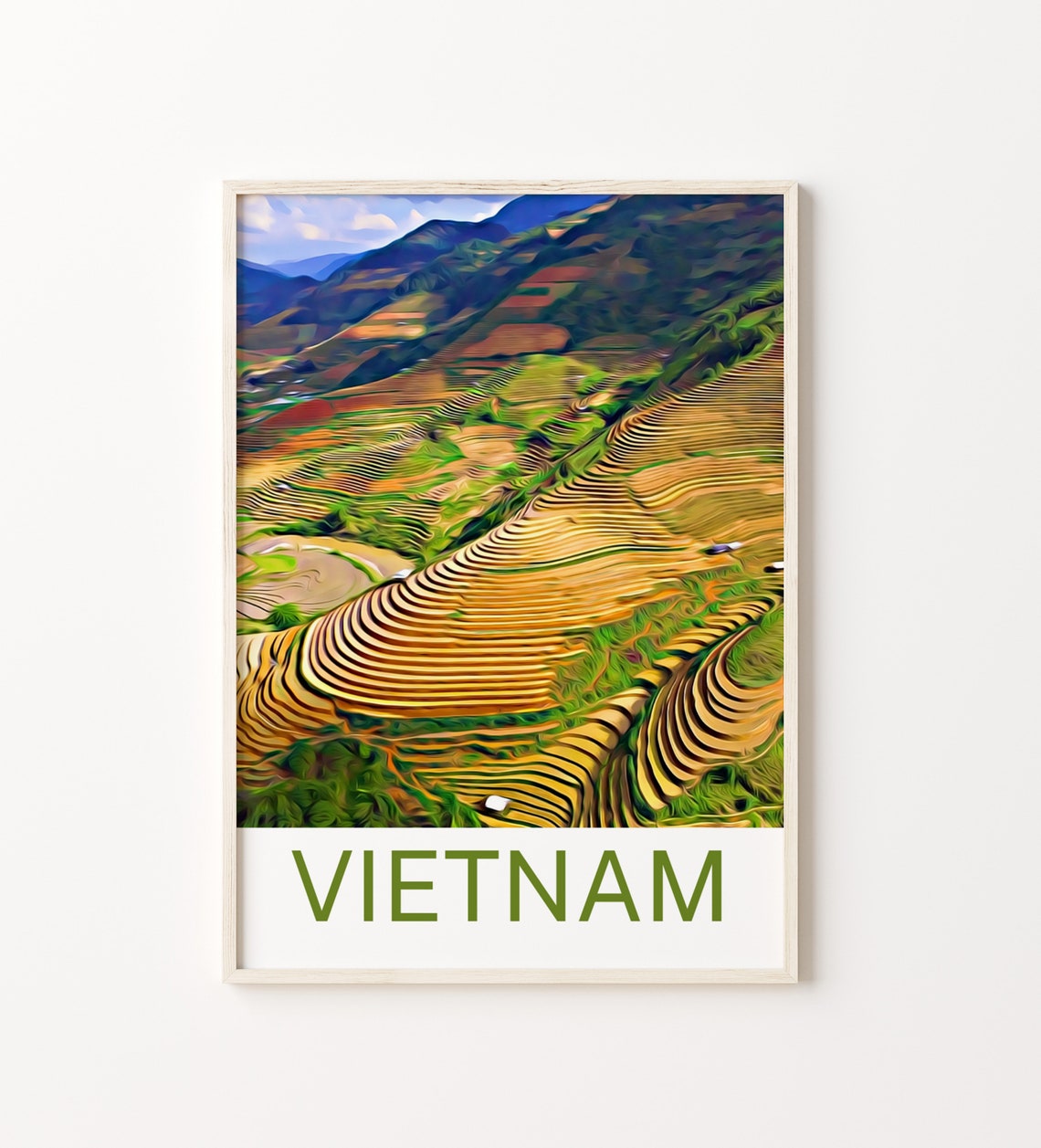 Vietnam Print Vietnam Art Vietnam Wall Art Vietnam Art Print Vietnam Artwork Vietnam Poster Vietnam Decor Vietnam Travel