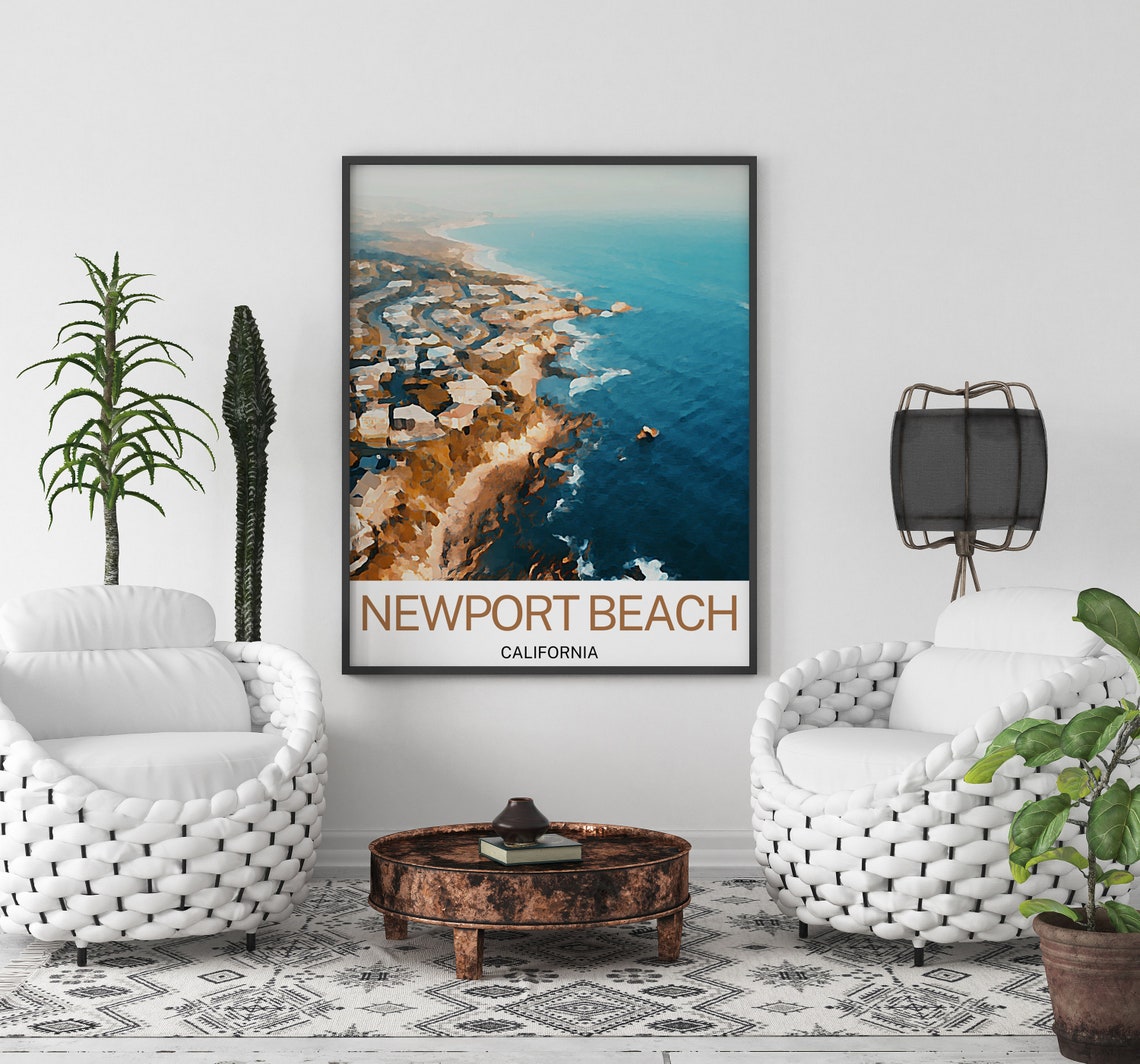 Newport Beach Travel Print Newport Beach Wall Art Newport Beach Art Newport Beach Artwork Newport Beach Art Print Newport Beach Gift