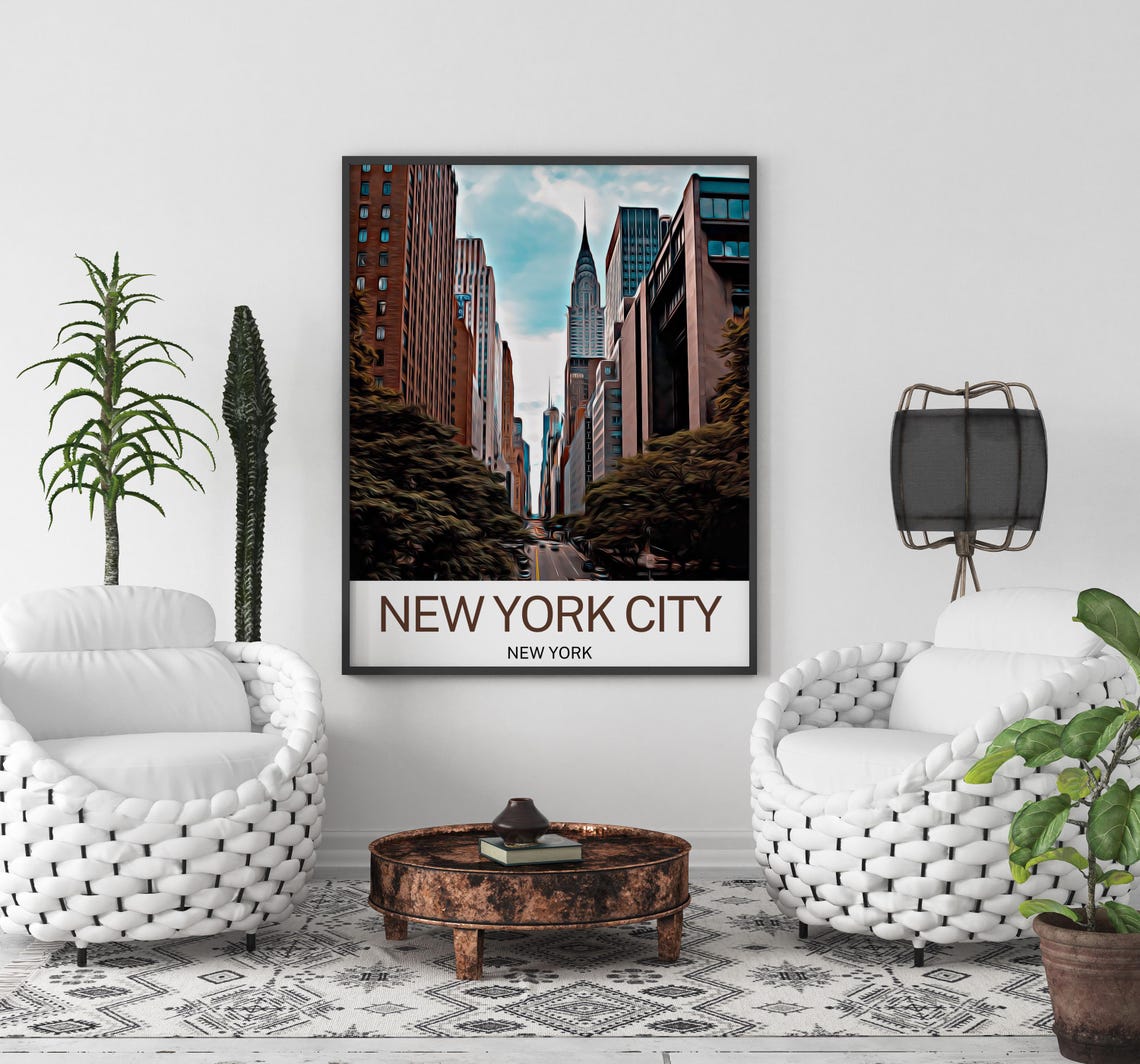 New York City Travel Print New York City Wall Art New York City Poster New York City Art Print New York City Artwork Unique Birthday - Image 2