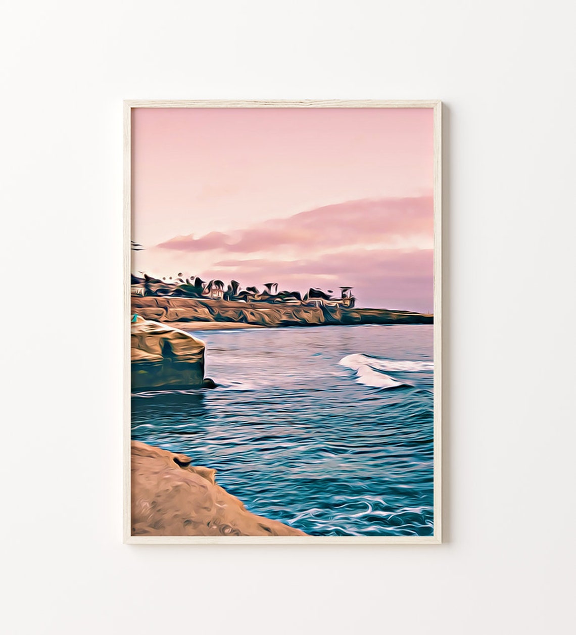 San Diego San Diego Art Sunset Cliffs Poster California Print San Diego Print San Diego Wall Art California Painting San Diego Poster