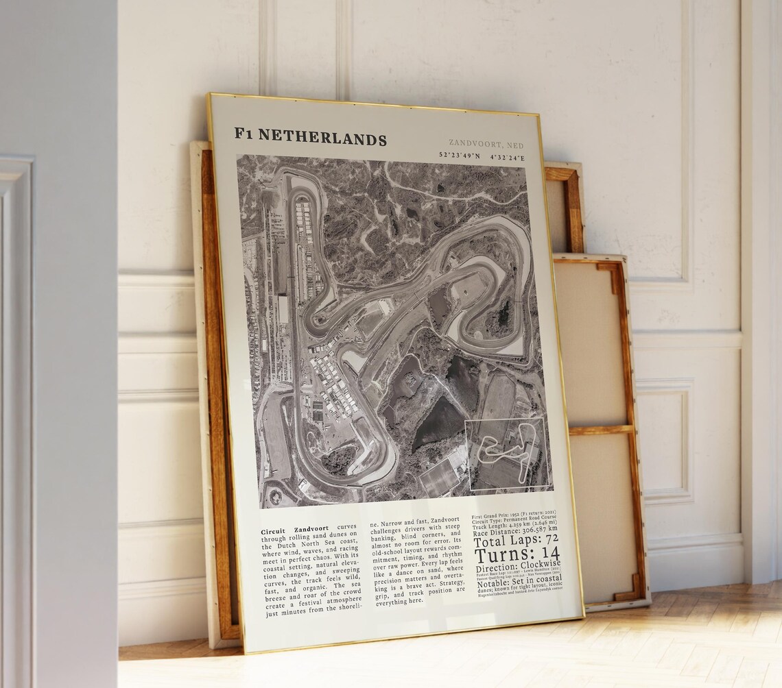 F1 Netherlands Vintage Zandvoort, Dutch Track Poster