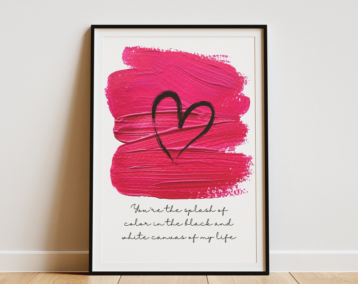 Heart Print, Romantic Love Poster Art Print - Image 5