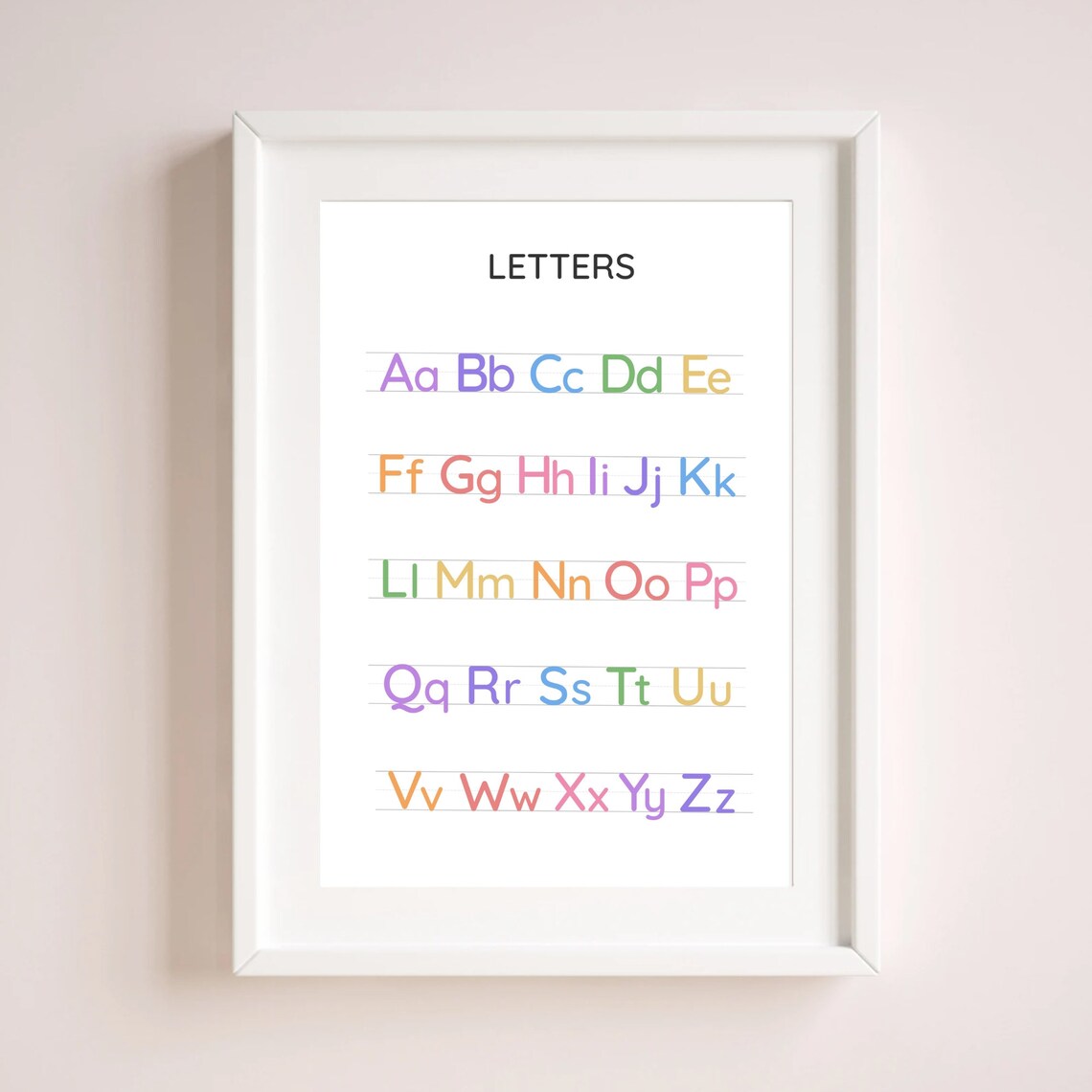Rainbow Alphabet Poster, Kids Educational Learning - Image 4