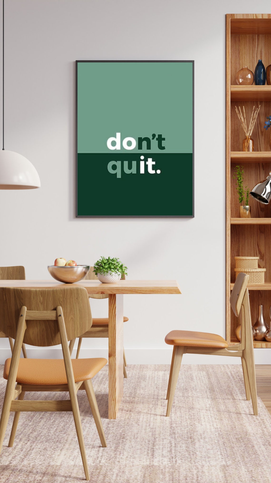 Dont Quit Bold Green Minimalist Motivational Typography Poster - Image 2