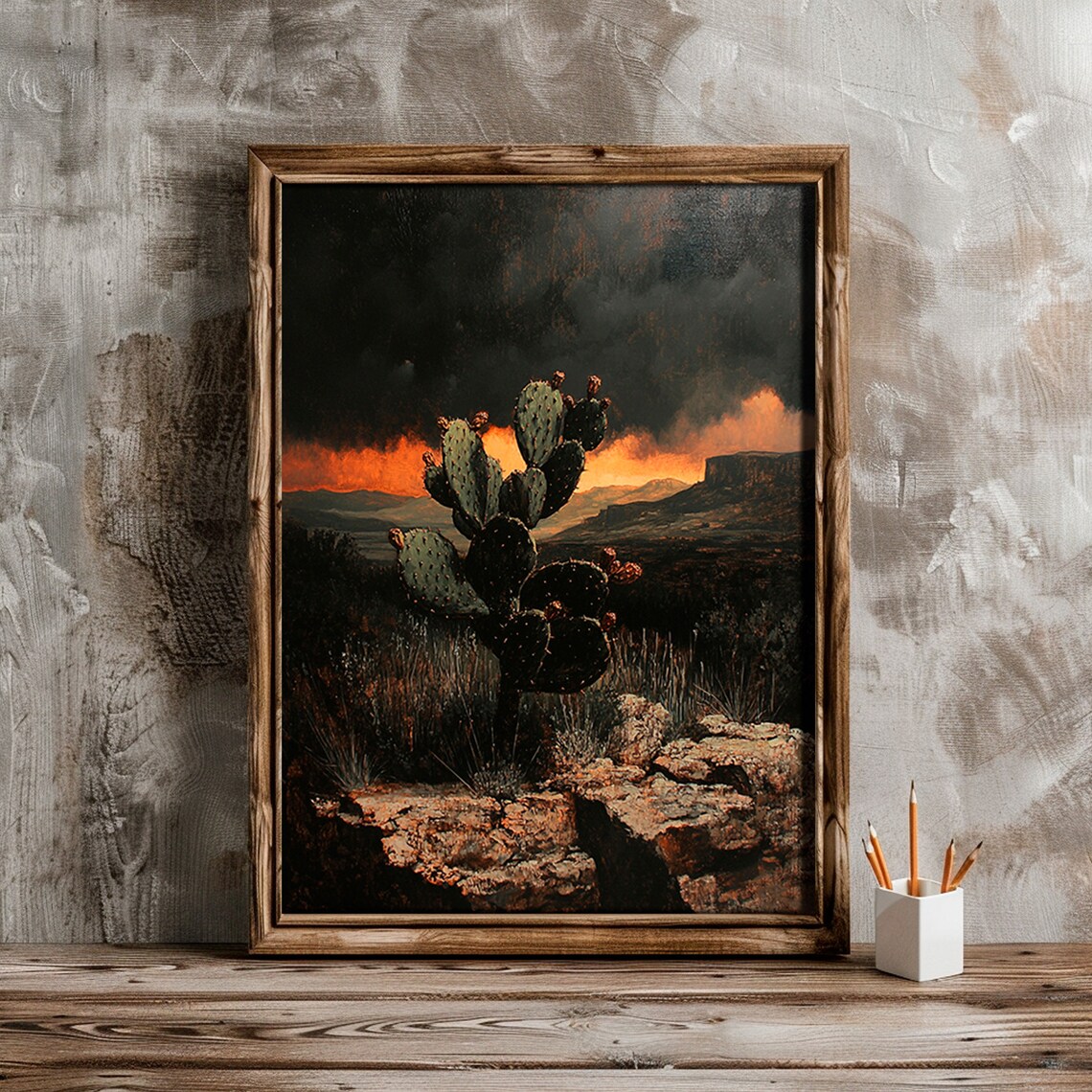 Prickly Pear Cactus, Southwest Desert Art Print - Image 2