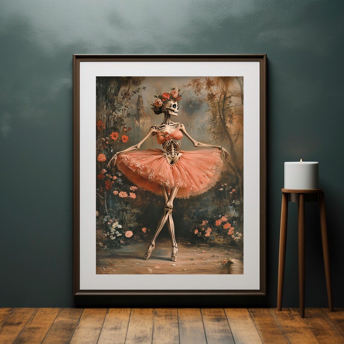 Day of the Dead Catrina Ballerina Dancer Sugar Skull Ballet Portrait Poster - Image 4