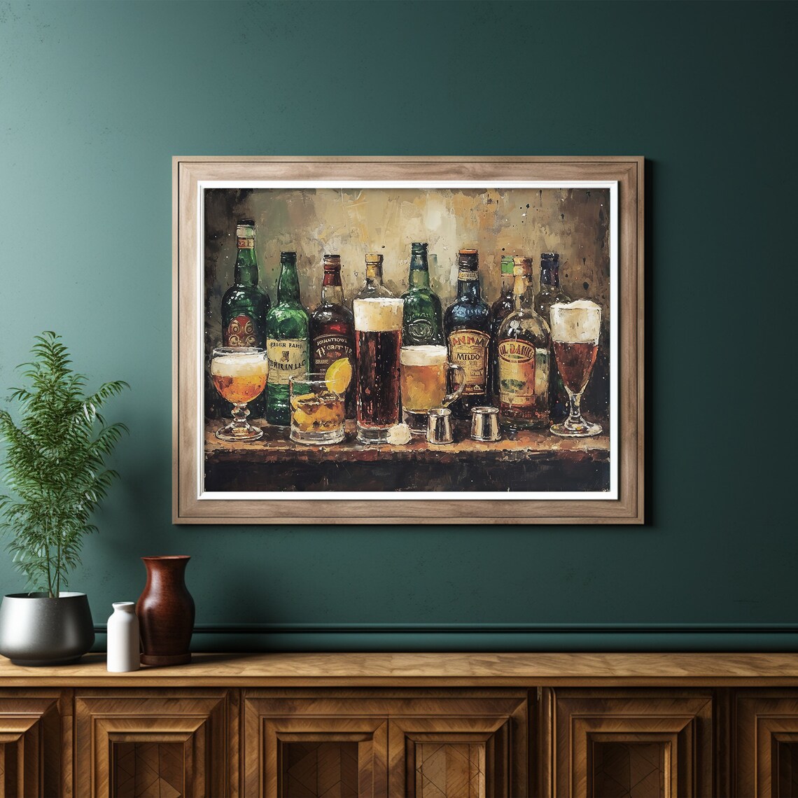 Dark Moody Irish Pub Art, St. Patricks Day Poster - Image 6