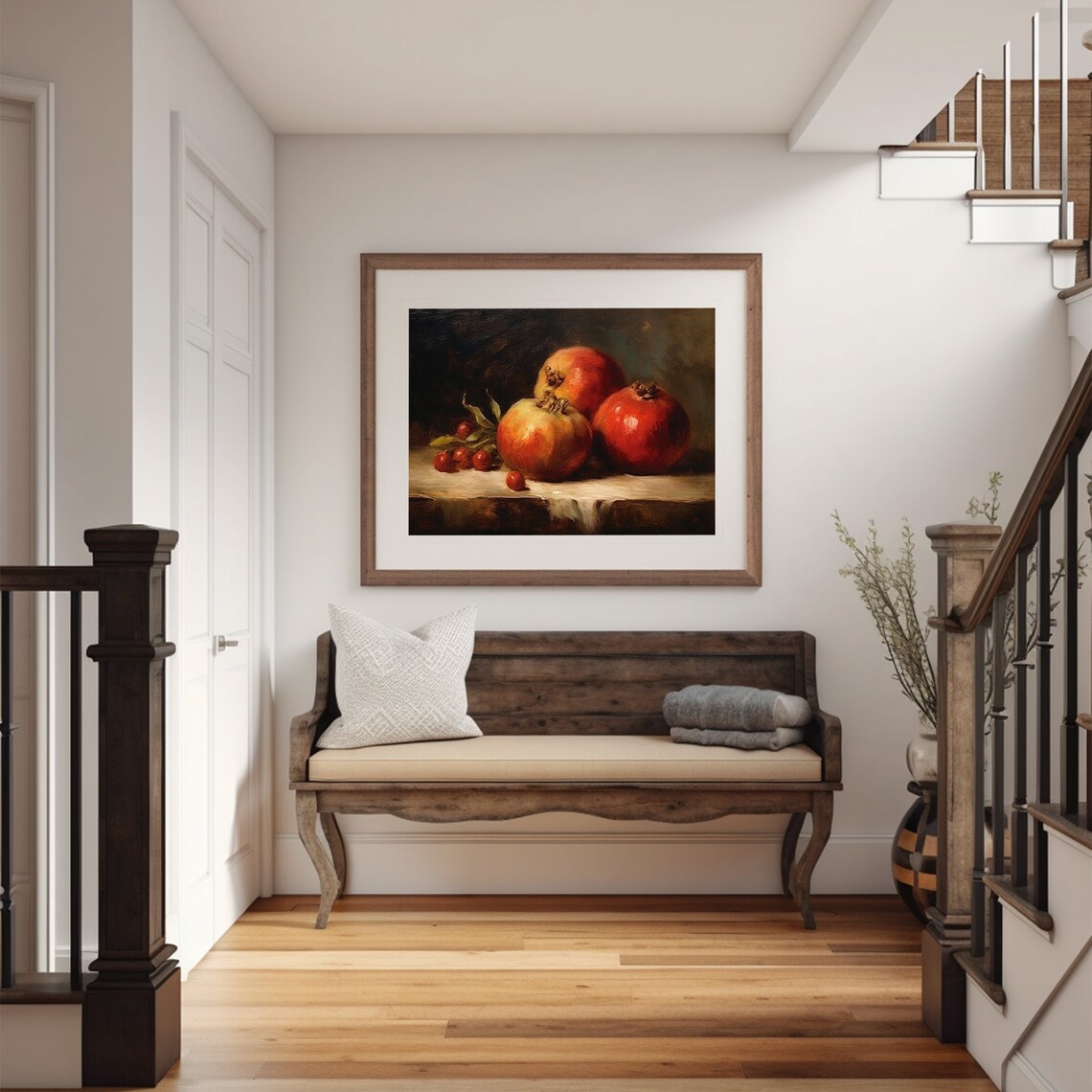 Pomegranate Botanical Still Life Art Print - Image 2