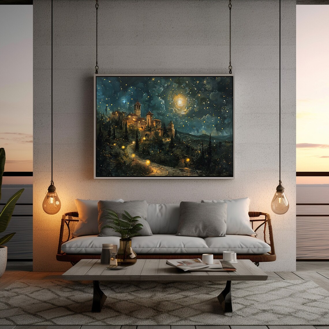 Fantasy Castle Painting, Victorian Medieval Art Print - Image 4