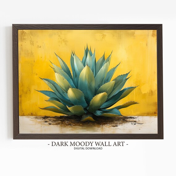 Mexican Agave Rustic Plant Art Print