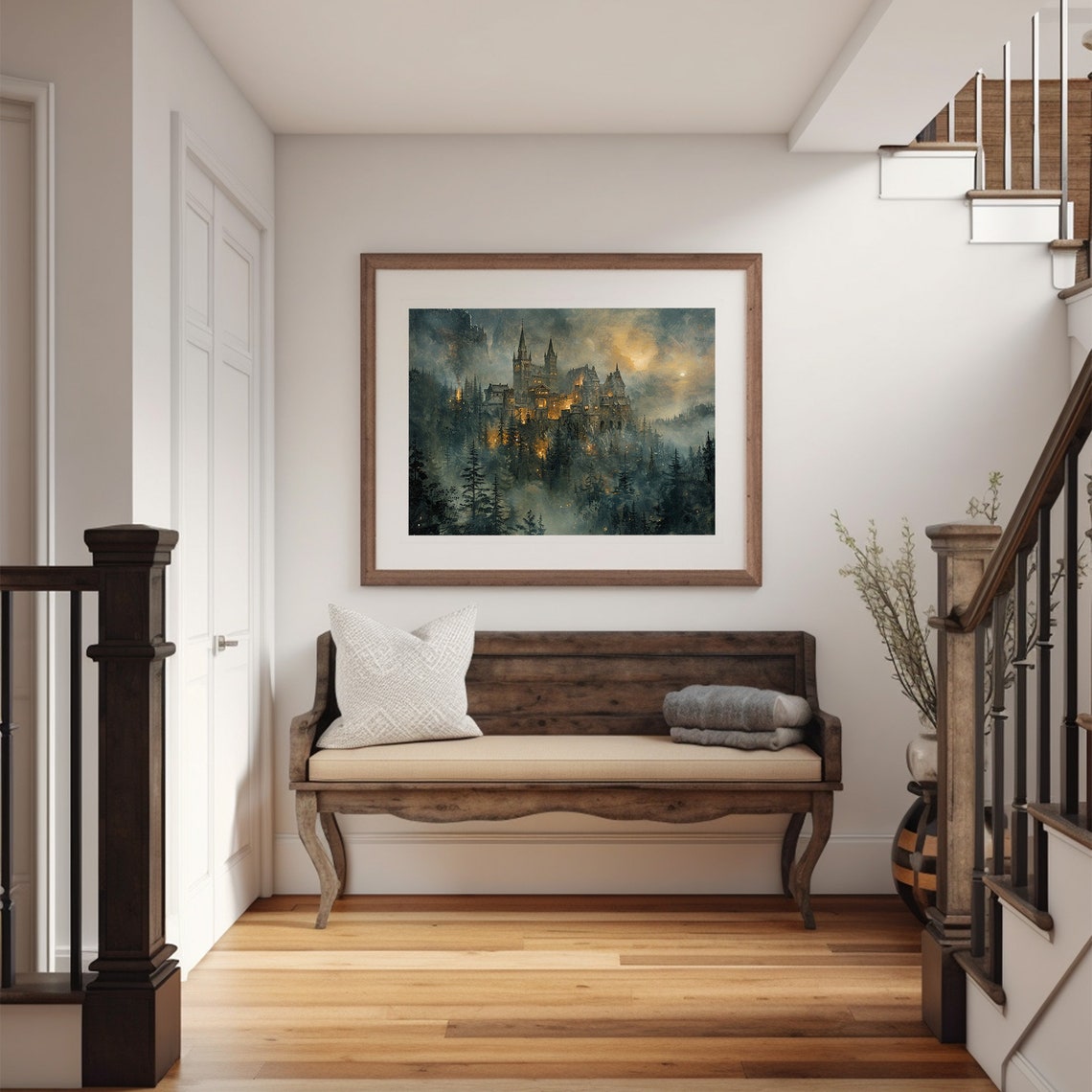 Fantasy Castle Painting Dark Moody Art Victorian Gothic Castle Print - Image 5
