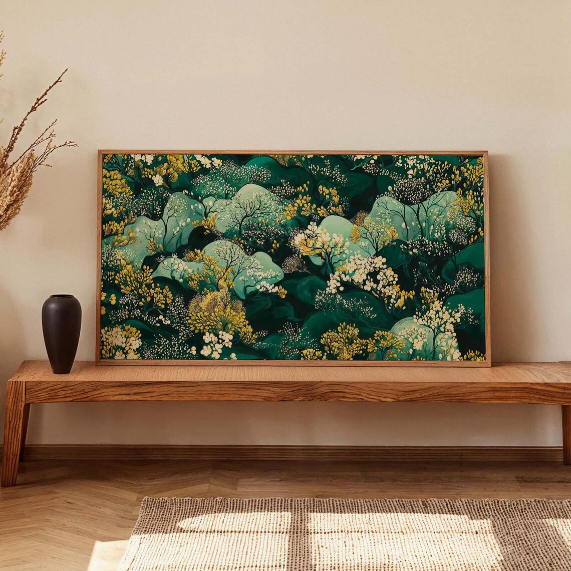 Yayoi Kusama-Inspired Japanese Floral Art Print