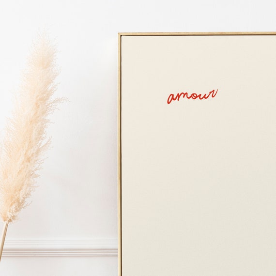Love In French Print Amour Wall Art Home Decor Minimalist Design