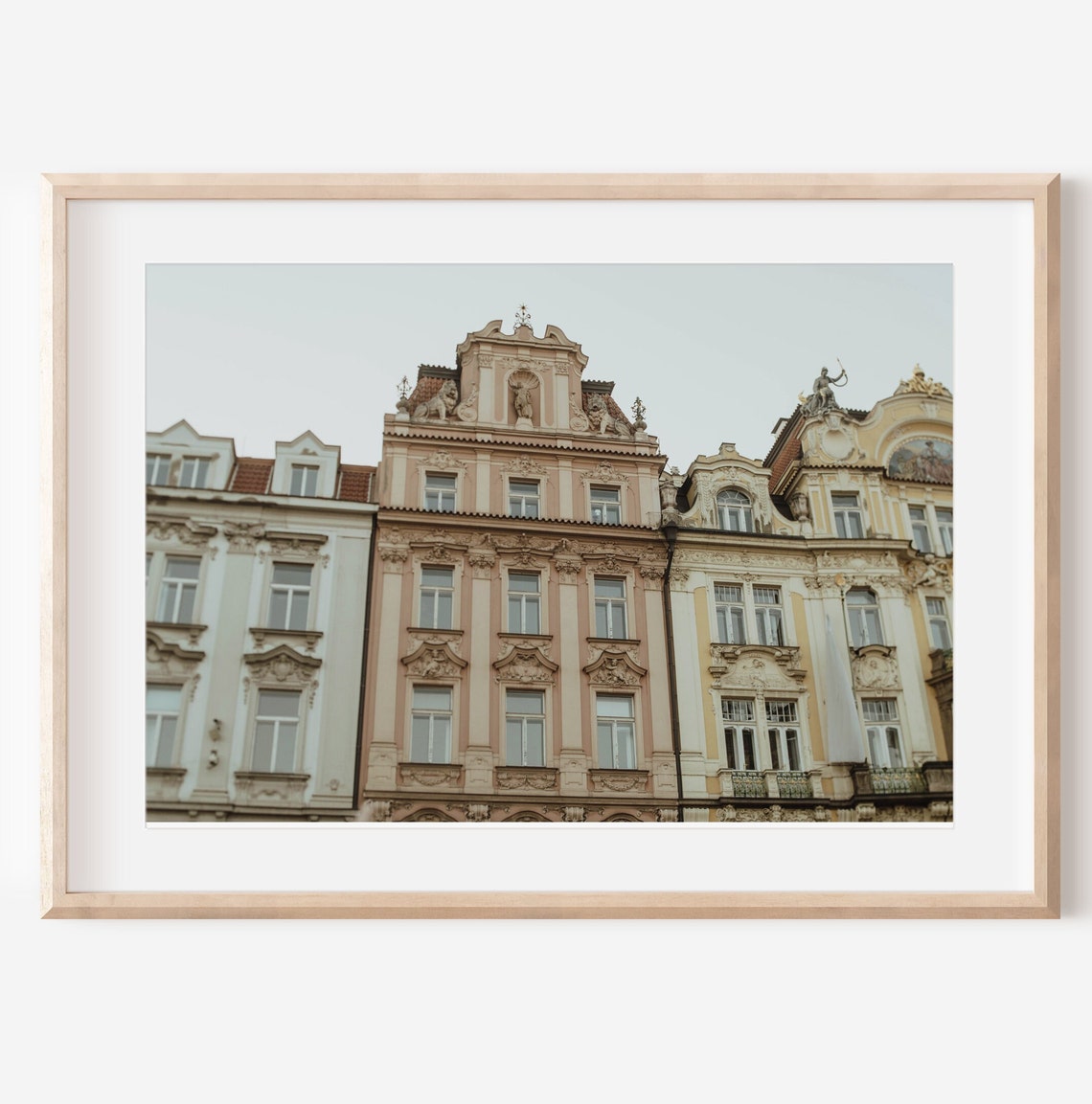 Prague Pastel Baroque Architecture Historic Old Town Square Poster