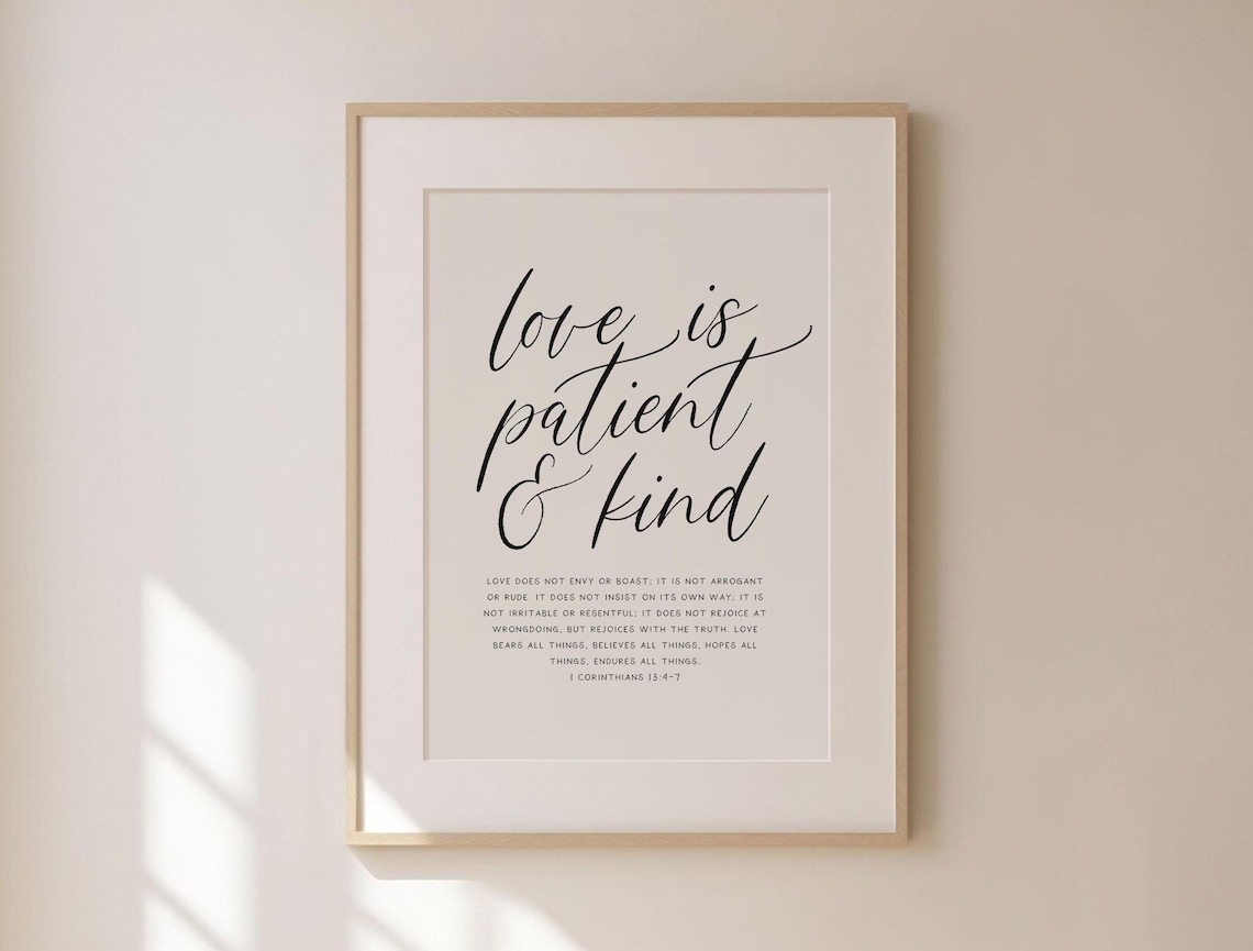 1 Corinthians 13 Bible Verse About Love Art Print - Image 4