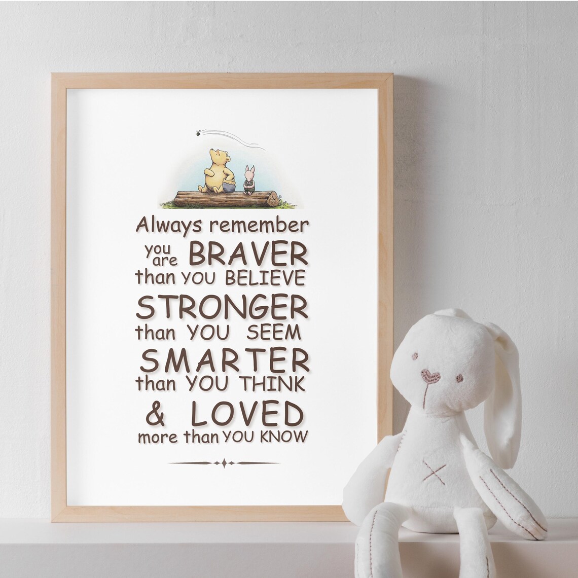Winnie The Pooh Quote Nursery Print, Vintage Decor - Image 4
