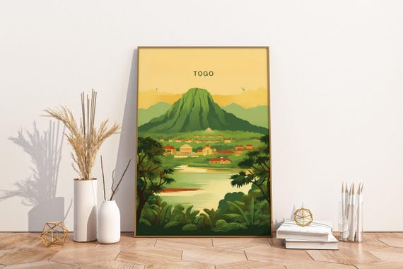Togo Africa Travel Print Poster Wall Art Vintage Decor