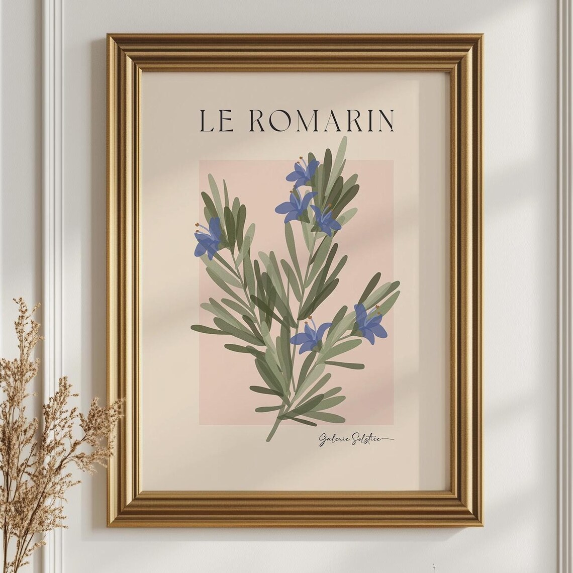 Rosemary Print, French Kitchen Botanical Art
