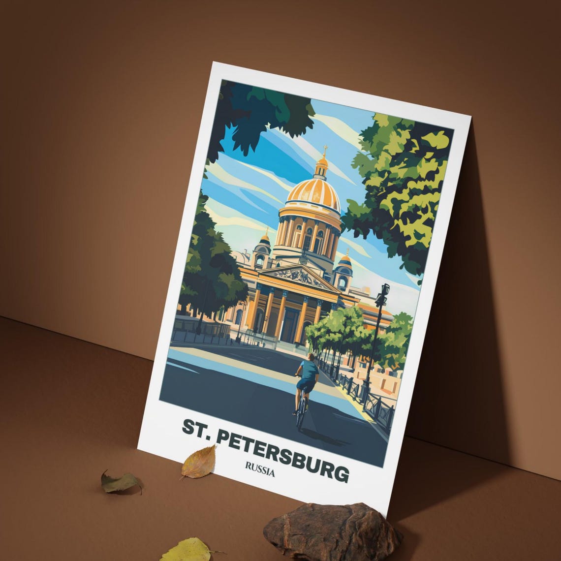 Stpetersburg Travel Poster Russia Travel Print Citycape Painting Wall Art Stpetersburg Home Decor Stpetersburg Print - Image 3