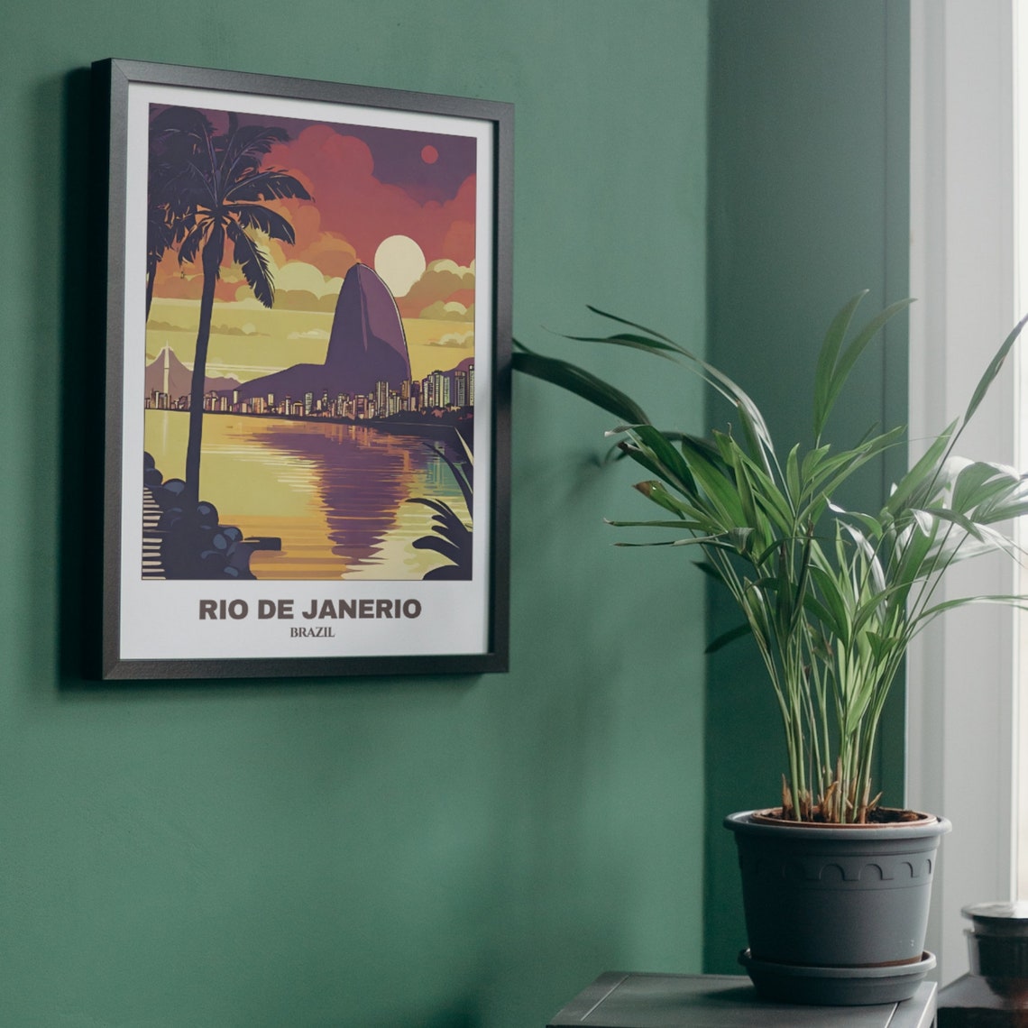 Rio De Janerio Travel Poster Brazil Travel Poster Cityscape Painting Print Wall Art Rio Home Decor Brazil Travel - Image 4