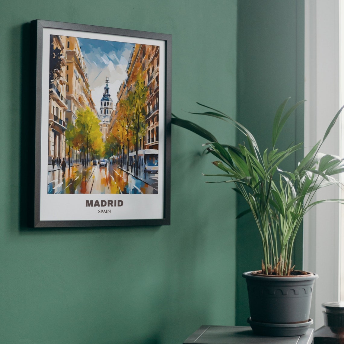 Madrid Travel Poster Spain Travel Poster Madrid City Painting Cityscape Painting Travel Wall Art Room Decor Spain Trip - Image 5