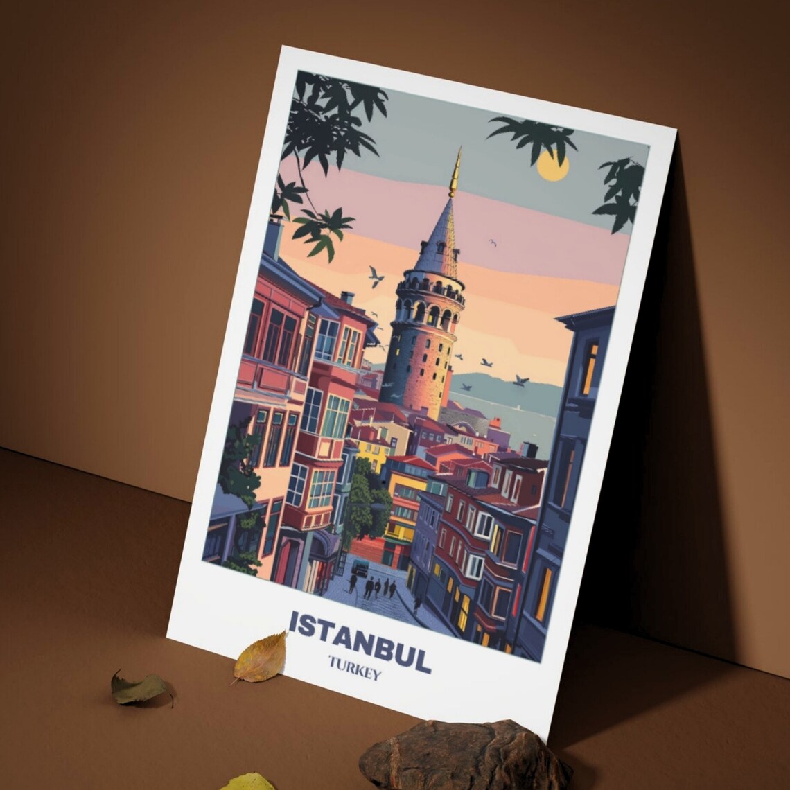 Istanbul Travel Poster Turkey Travel Poster Cityscape Painting Print Wall Art Istanbul Home Decor Istanbul Trip Print - Image 3