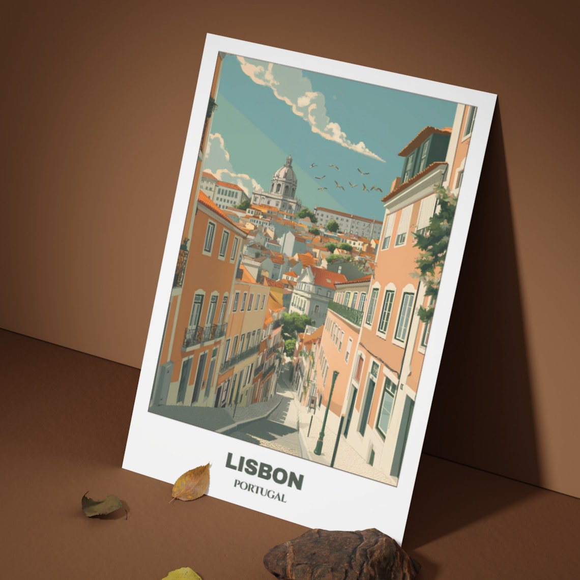 Lisbon Travel Poster Portugal Travel Poster Citycape Painting Print Wall Art Lisbon Home Decor Lisbon Trip Print - Image 3