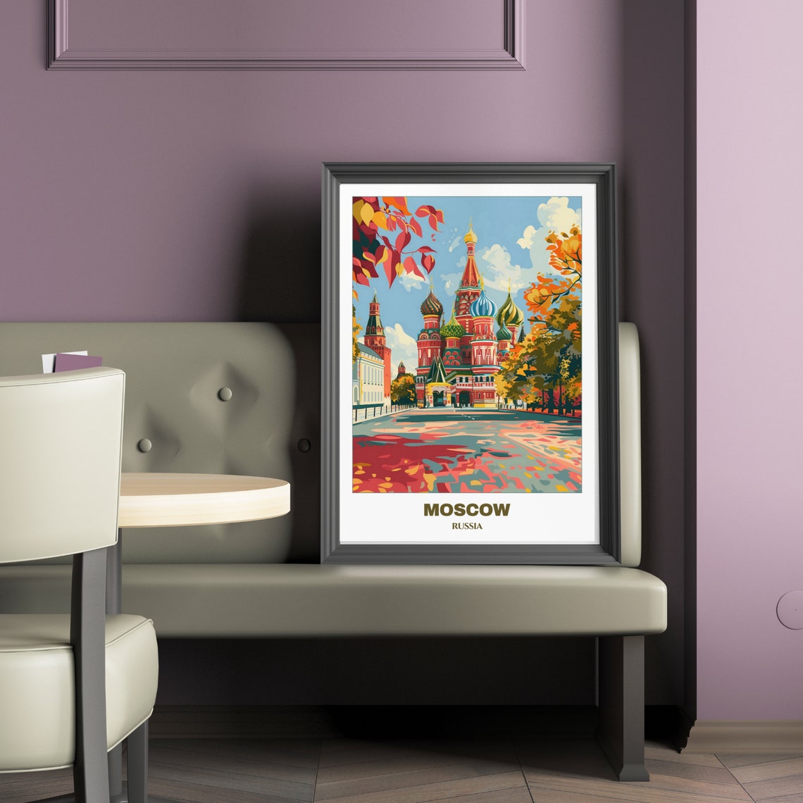 Moscow Travel Poster Russia Travel Poster Moscow Painting Print Wall Art Moscow Room Decor Russia Illustration - Image 2
