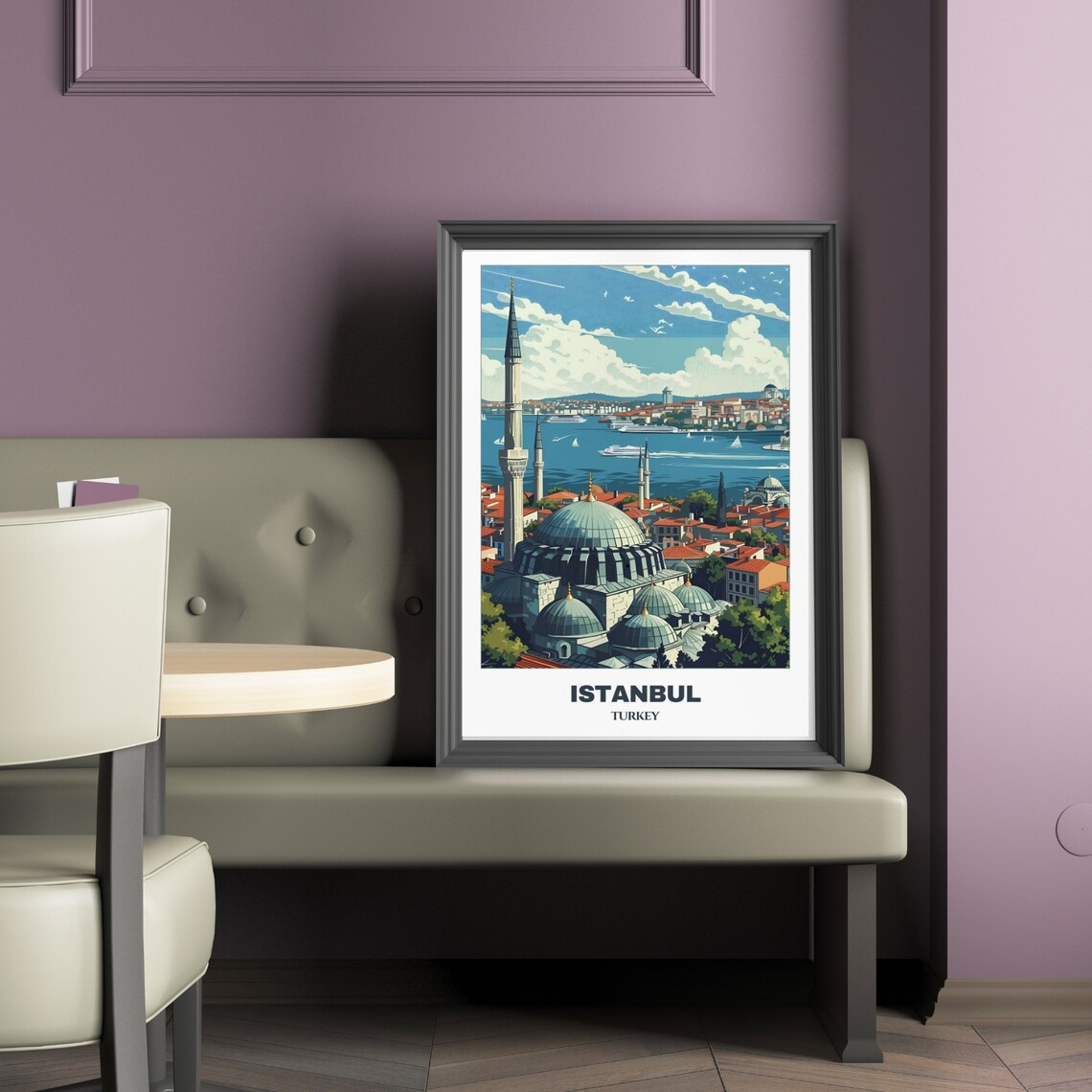 Istanbul Travel Poster Turkey Travel Poster Cityscape Painting Print Wall Art Istanbul Home Decor Istanbul Trip Print - Image 2