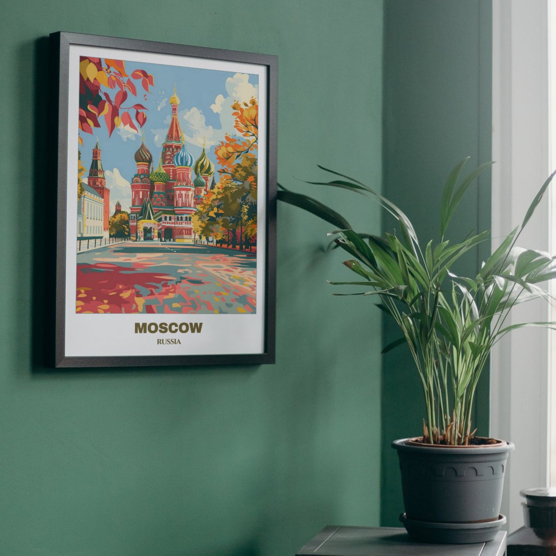 Moscow Travel Poster Russia Travel Poster Moscow Painting Print Wall Art Moscow Room Decor Russia Illustration - Image 5