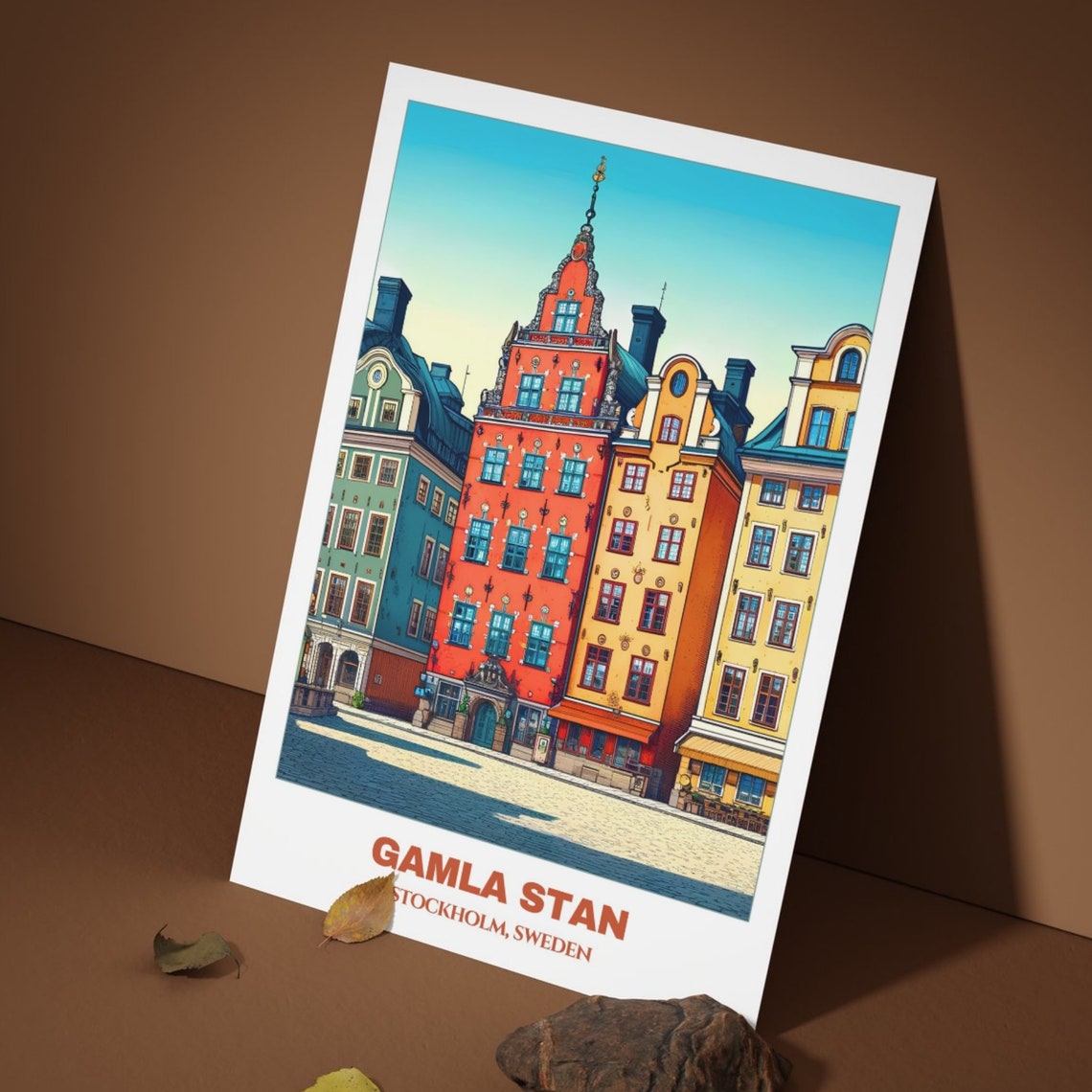 Gamla Stan Travel Poster Stockholm Travel Poster Citycape Painting Print Wall Art Sweden Home Decor Gamla Stan Print - Image 4