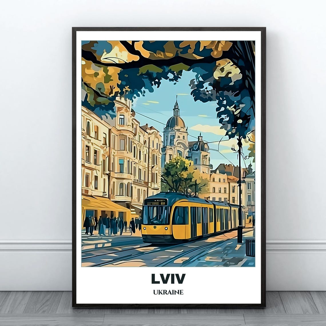 Lviv Travel Poster Ukraine Travel Poster Cityscape Painting Print Wall Art Lviv Home Decor Lviv Illustration Ukraine