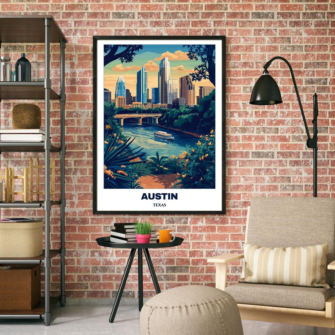 Austin Sunset Congress Bridge River Cruise Skyline View Poster - Image 2